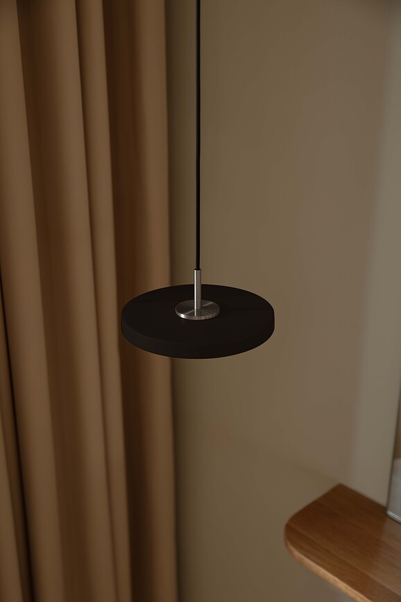 Asteria Micro Suspension, anthracite, avec fixation argentée
