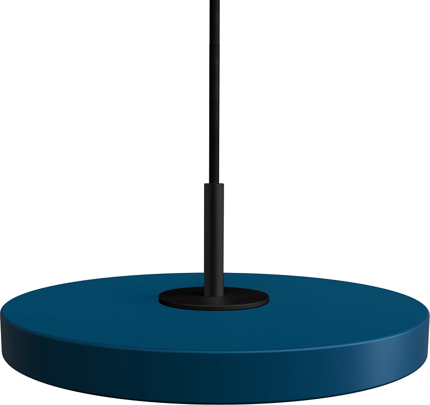Asteria Micro Taklampa, petrol, med svart fäste