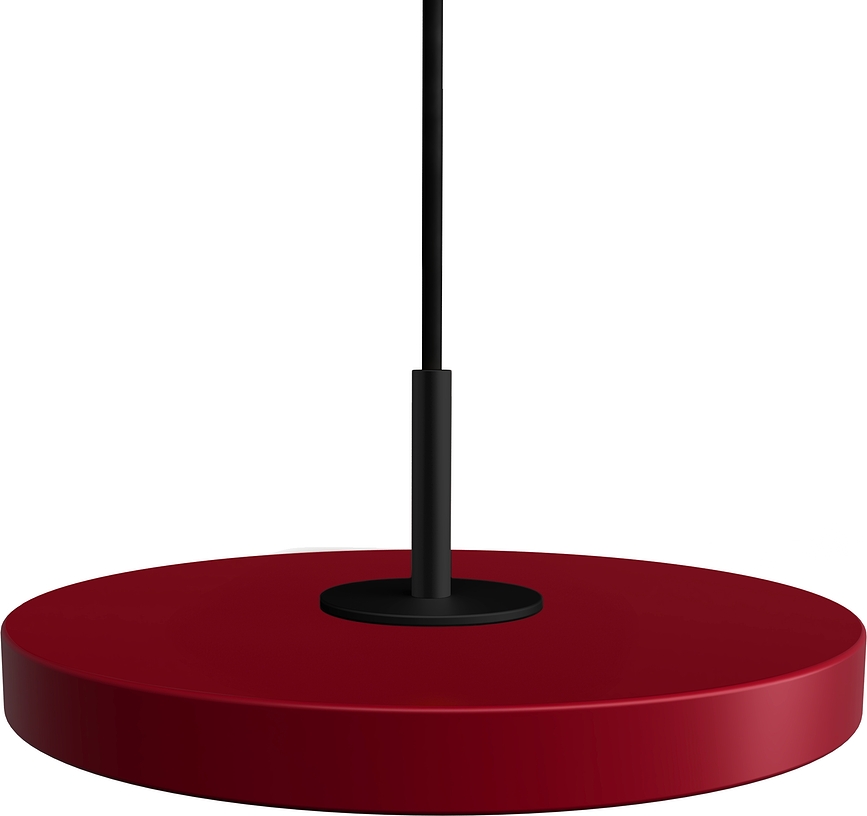 Asteria Micro Viseća Lampa bordo s crnim nosačem