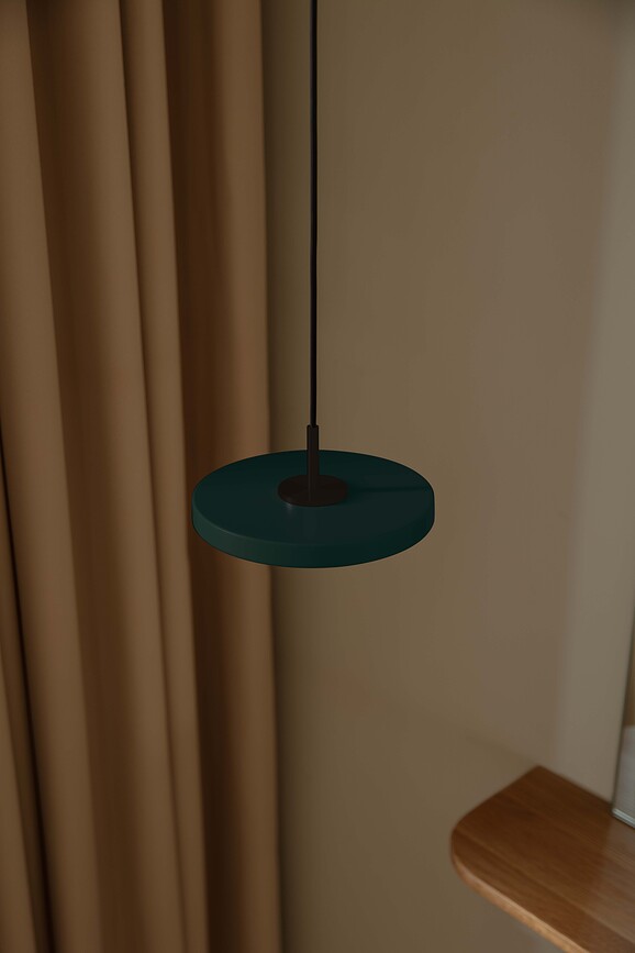 Asteria Micro Viseća Lampa maslinasta s crnim nosačem