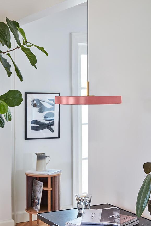 Asteria Mini Suspension, olive, avec fixation dorée