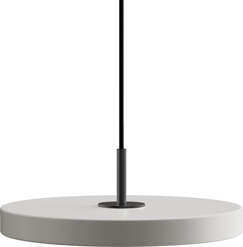 Asteria Mini Suspension, gris clair, avec fixation noire