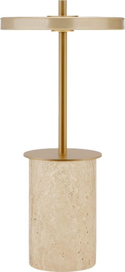 Asteria Move Mini Stolna Lampa bežična bež-zlatna travertin