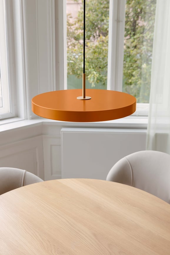 Asteria Plus Κρεμαστό Φωτιστικό, ρουμπινί, 43 cm, με χρυσή βάση