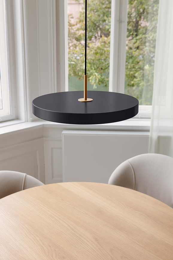 Asteria Plus Suspension en laiton, 43 cm, avec fixation dorée