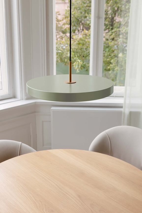 Asteria Plus Suspension en laiton, 43 cm, avec fixation dorée