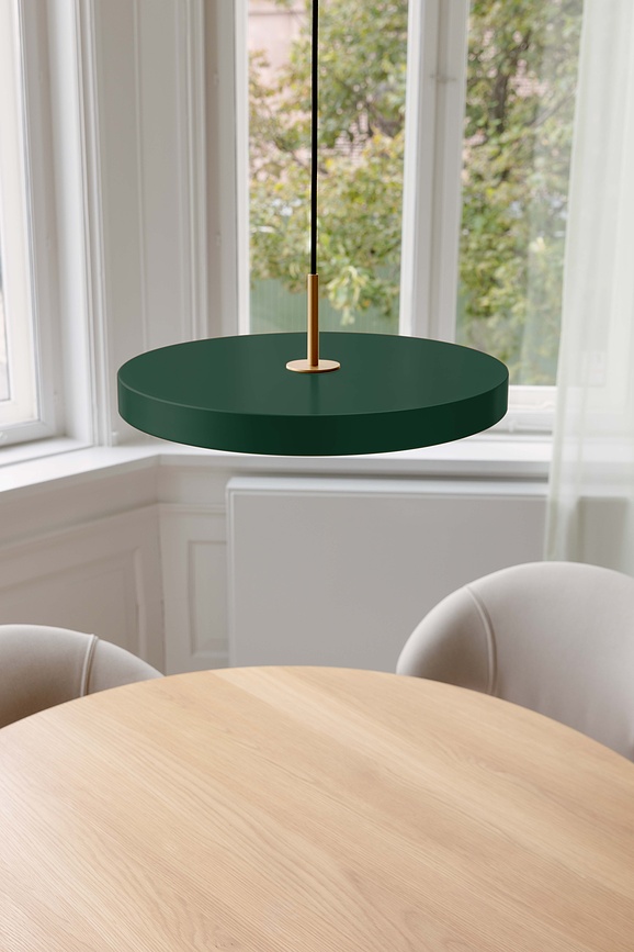 Asteria Plus Suspension en laiton, 43 cm, avec fixation dorée