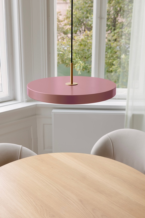 Asteria Plus Suspension en laiton, 43 cm, avec fixation dorée