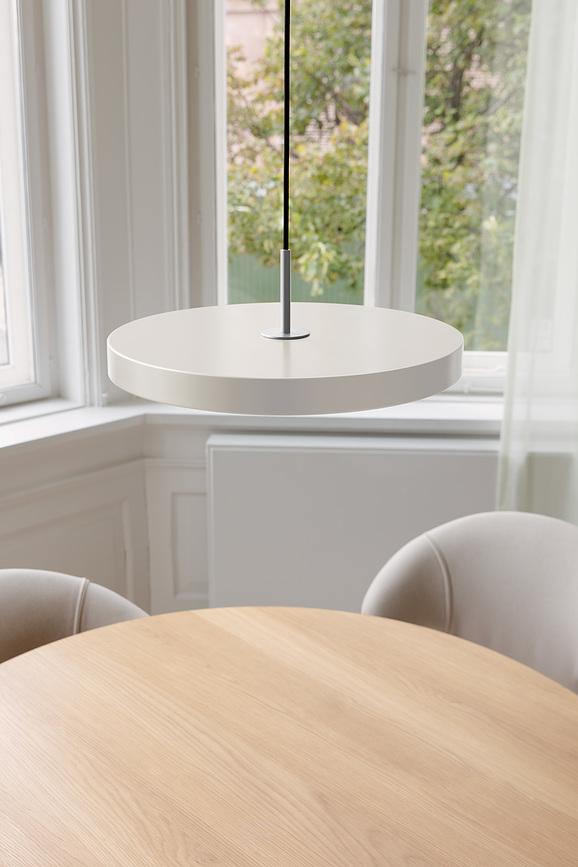 Asteria Plus Suspension avec monture argentée, 43 cm, orange