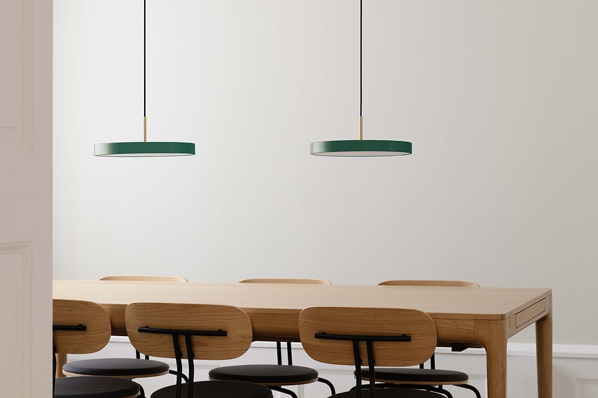 Asteria Plus Suspension, 31 cm, en laiton, avec fixation dorée