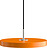 Asteria Plus Taklampa 31 cm, orange med silverfäste