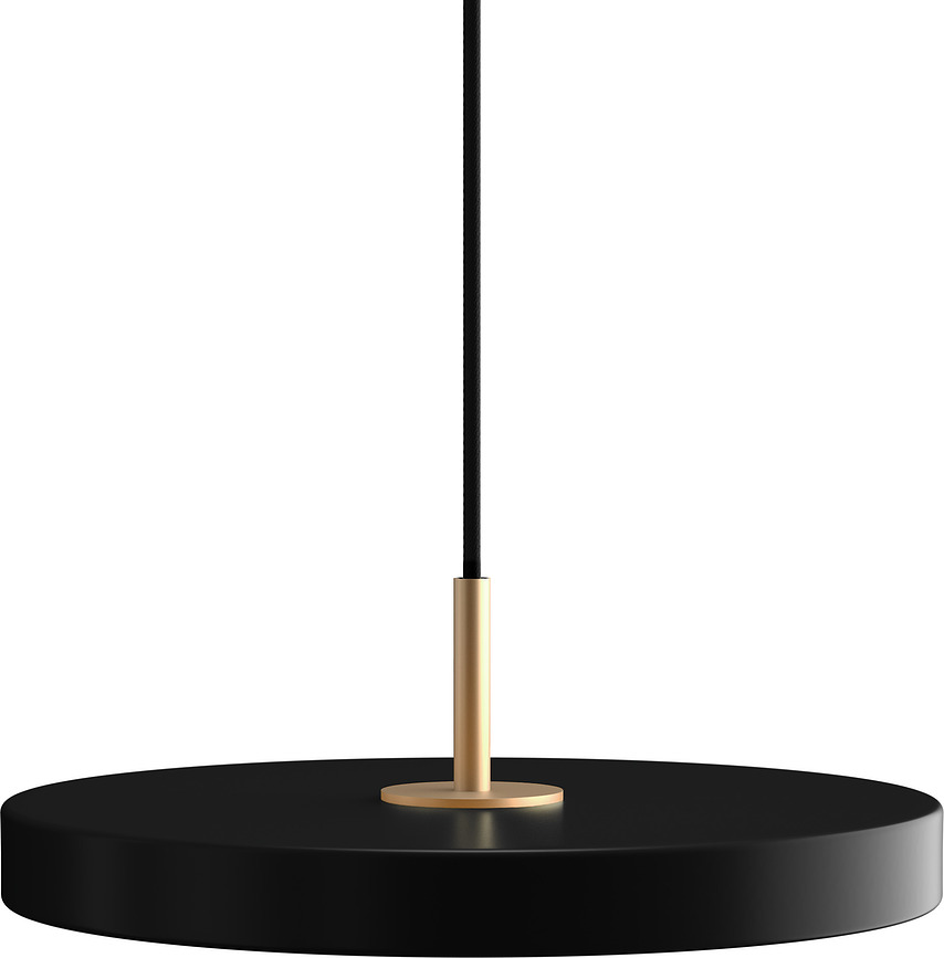 Asteria Plus Taklampa 31 cm, svart med guldfäste