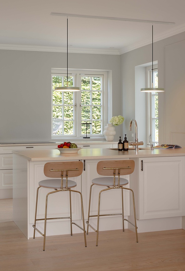 Asteria Plus Viseča svetilka, 31 cm, medenina z zlatim nastavkom