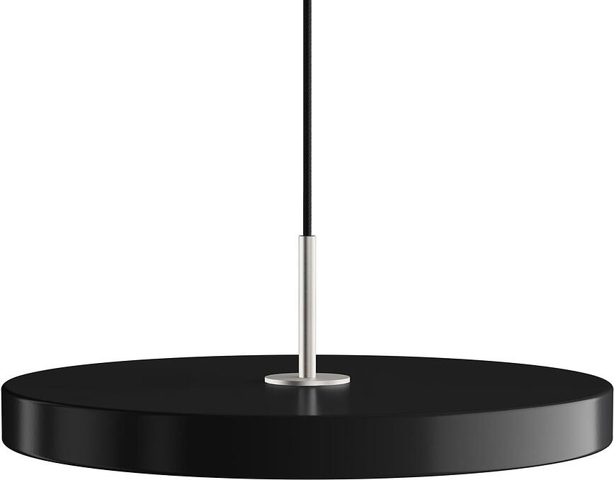 Asteria Taklampa, svart med silverfäste