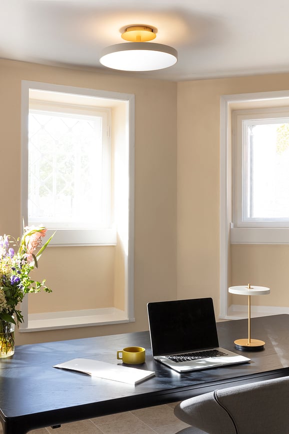 Asteria Up Plus Φωτιστικό Οροφής, 60 cm, λευκό περλέ