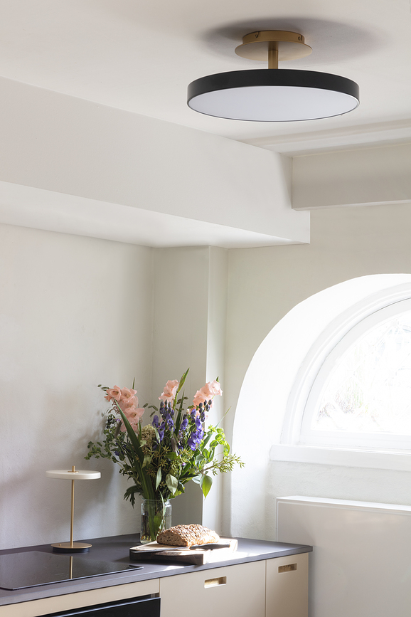 Asteria Up Plus Plafonnier, 60 cm, noir