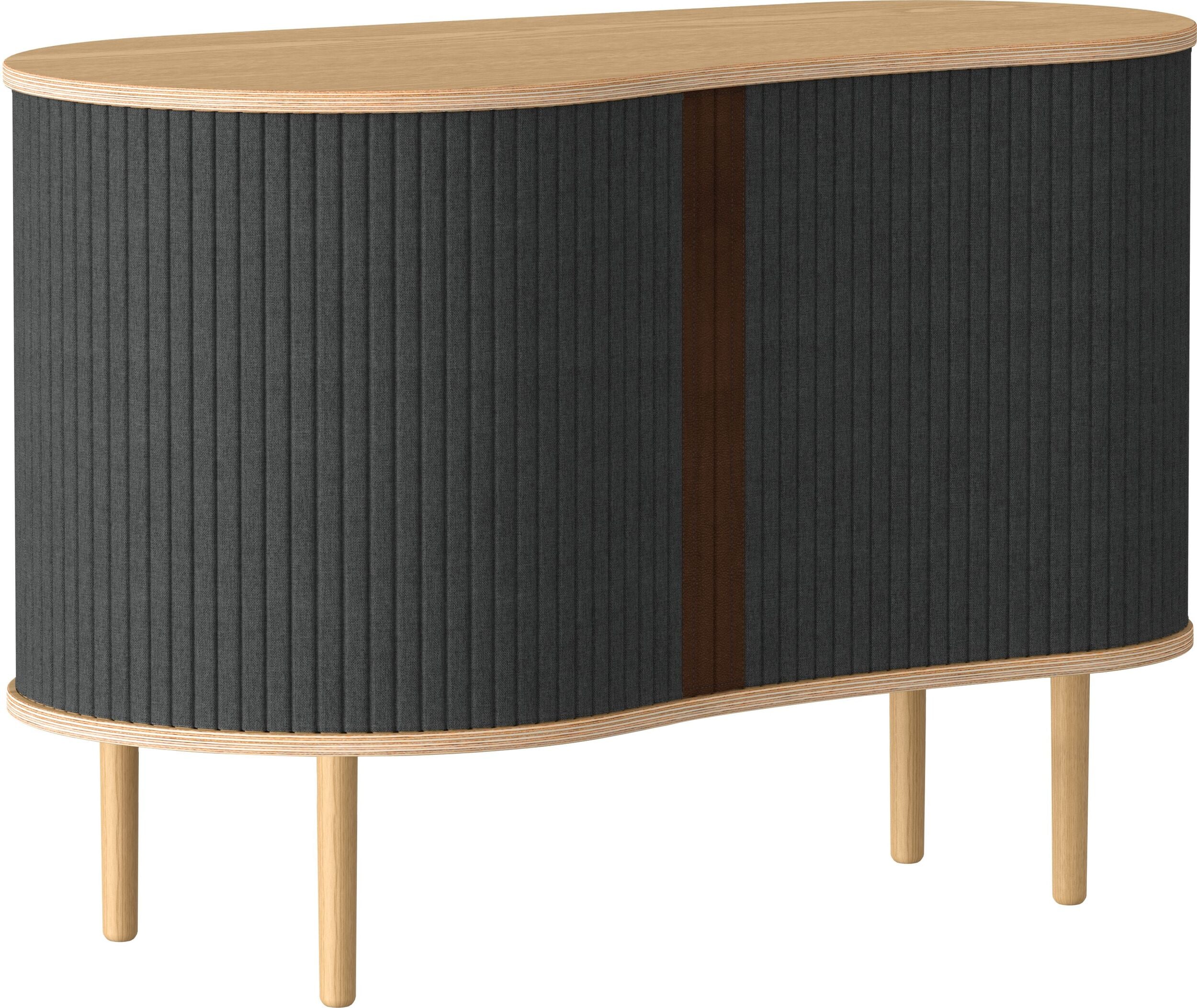 Audacious Schrank 100 cm dunkelgrau auf Eichenbeinen