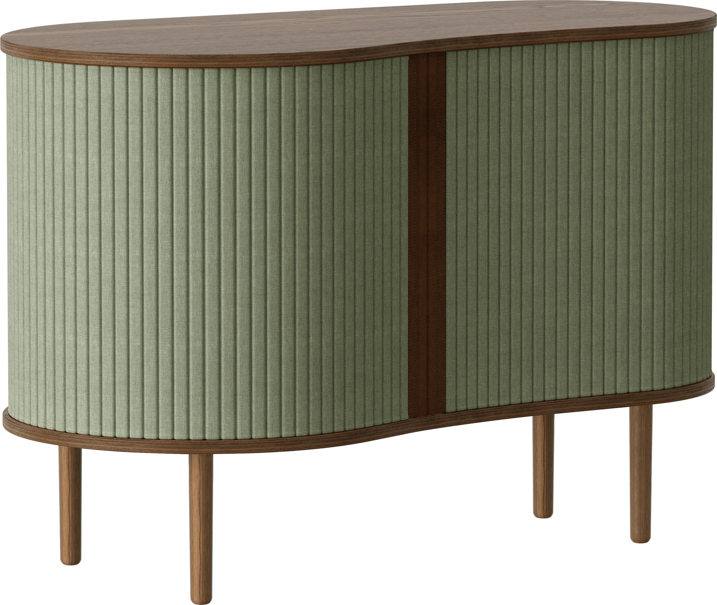 Audacious Schrank 100 cm, grün, auf dunklen Eichenholzbeinen
