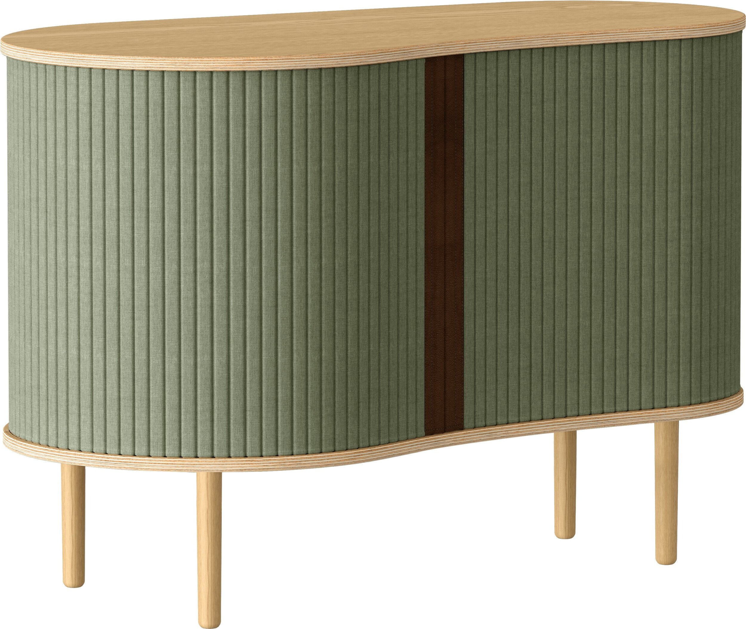 Audacious Schrank 100 cm, grün, mit Eichenbeinen