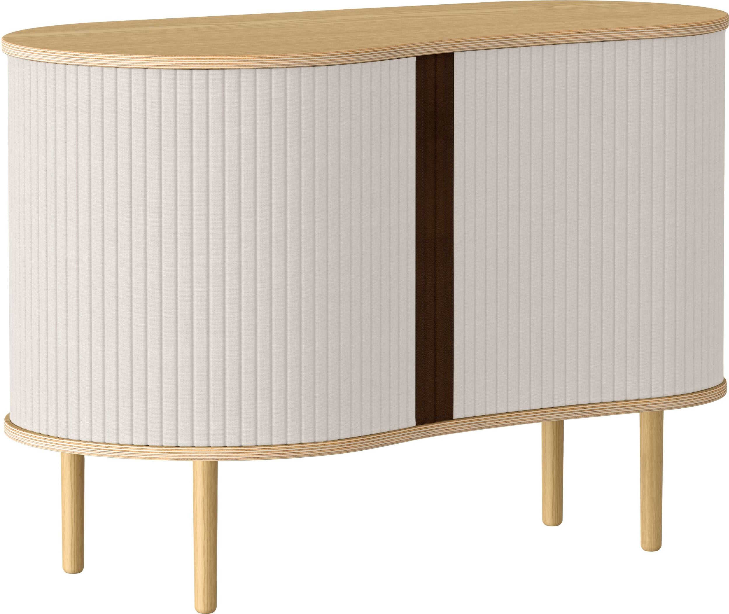 Audacious Schrank 100 cm hell sandfarbig auf Eichenbeinen