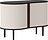Audacious Schrank 100 cm hell sandfarbig auf schwarzen Eichenbeinen