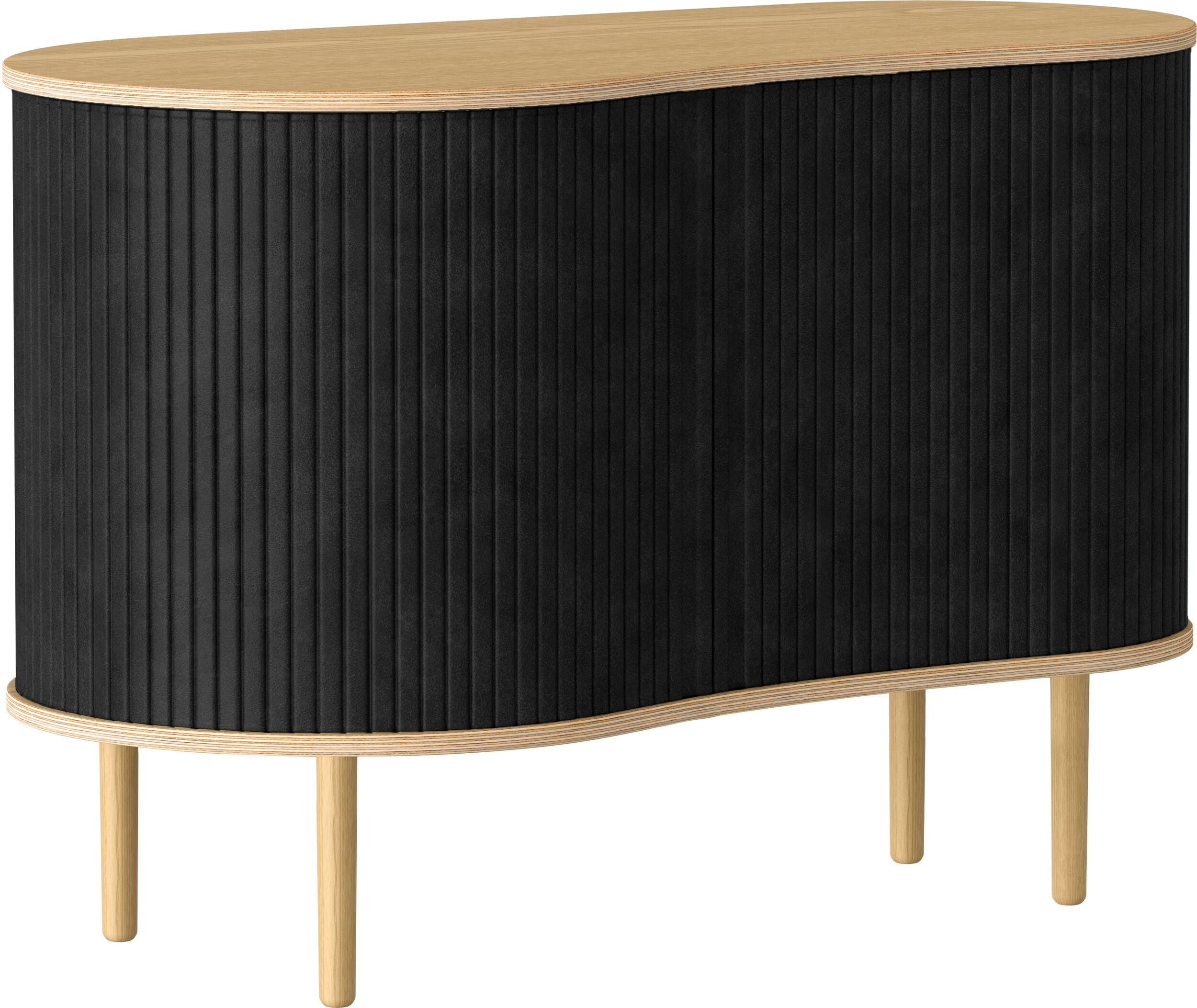 Audacious Schrank 100 cm Kohlefarben auf Eichenbeinen