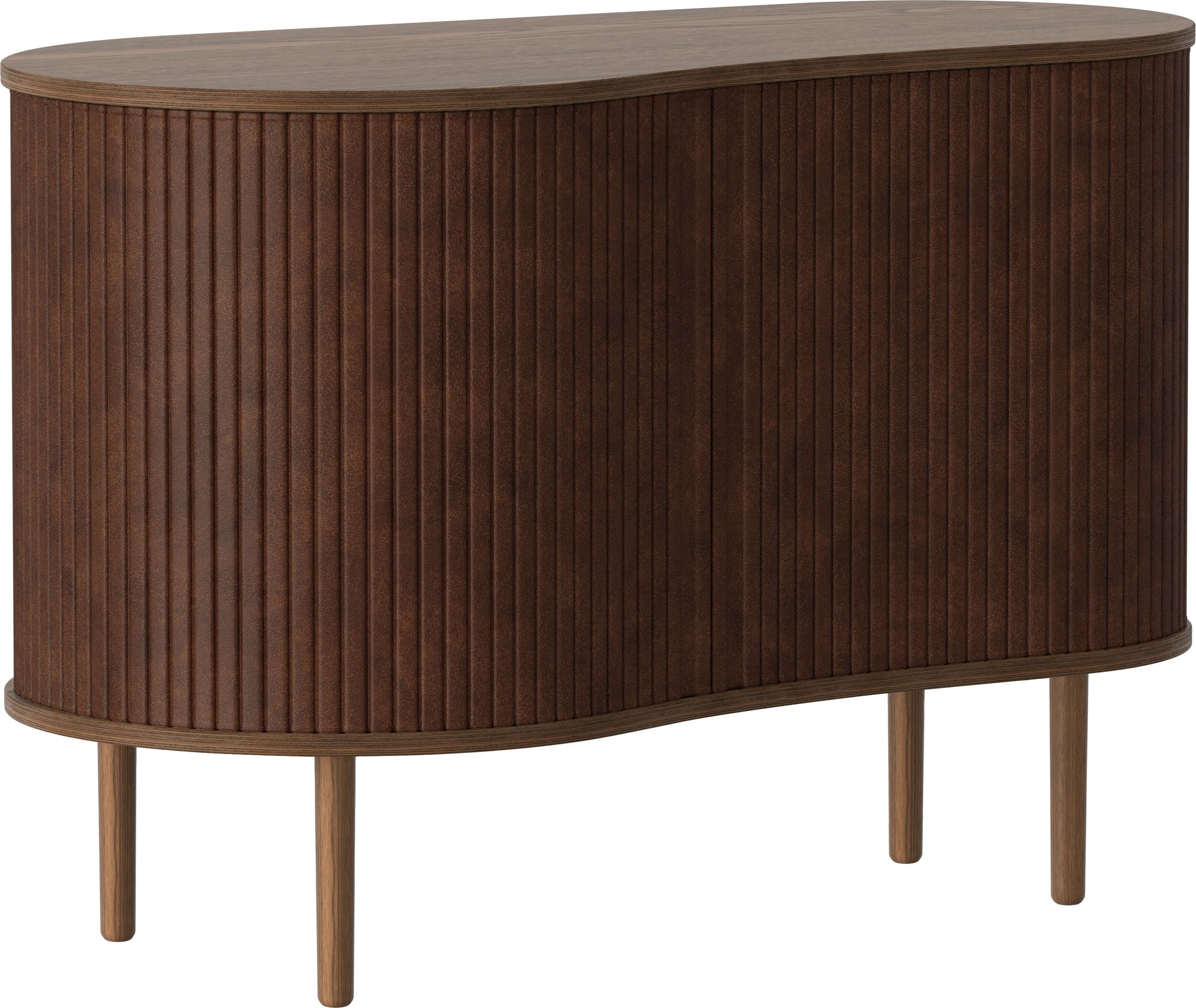 Audacious Schrank 100 cm nussbraun auf dunklen Eichenbeinen