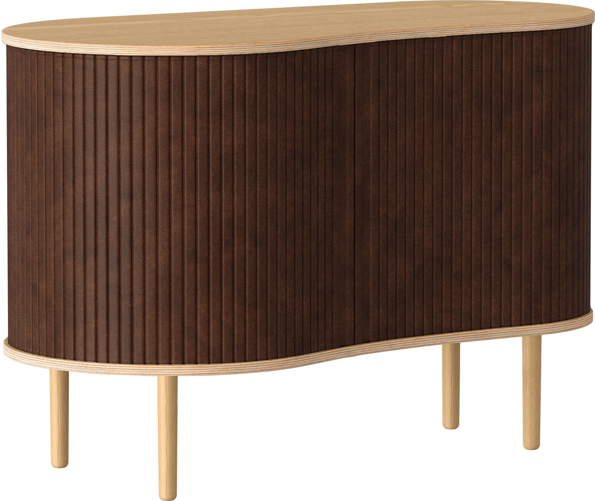 Audacious Schrank 100 cm nussbraun auf Eichenbeinen