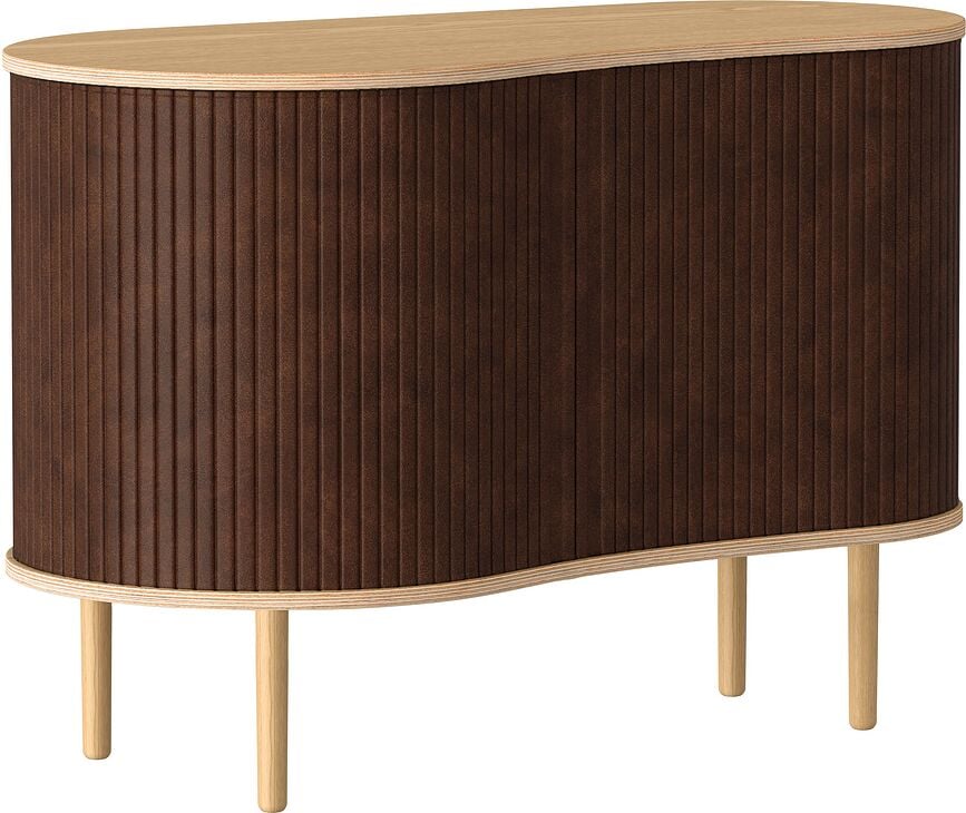 Audacious Schrank 100 cm nussbraun auf Eichenbeinen
