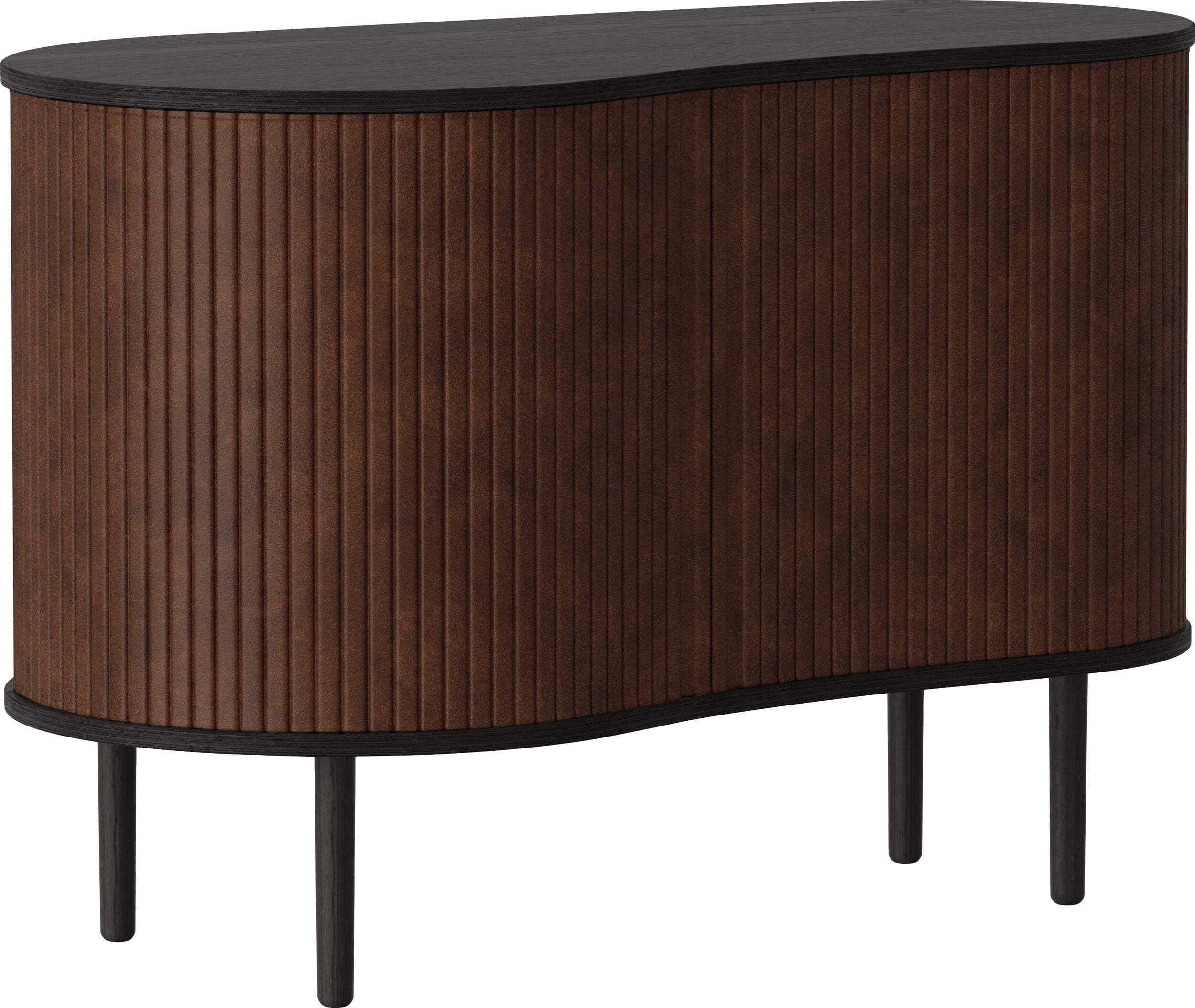 Audacious Schrank 100 cm nussbraun auf schwarzen Eichenbeinen