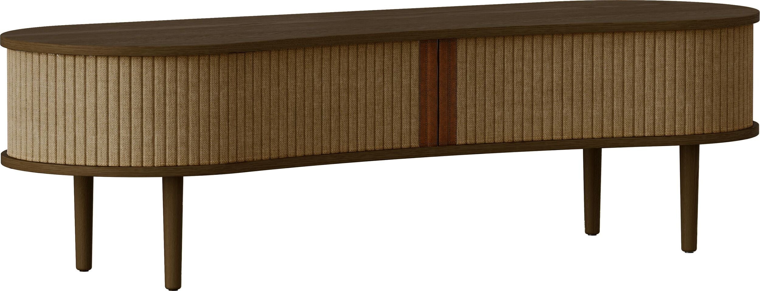 Audacious Schrank 140 cm braun auf dunklen Eichenbeinen