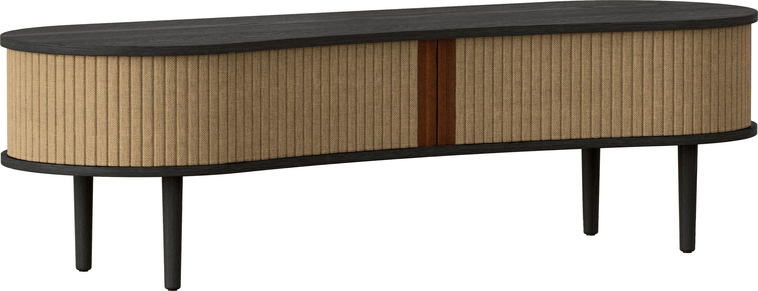 Audacious Schrank 140 cm braun auf schwarzen Eichenbeinen