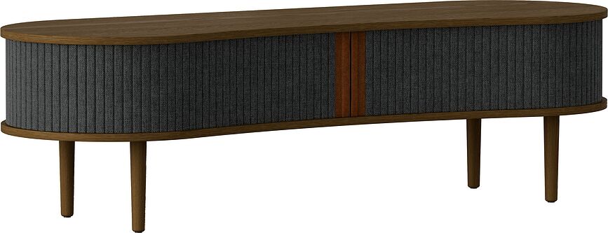 Audacious Schrank 140 cm dunkelgrau auf dunklen Eichenbeinen