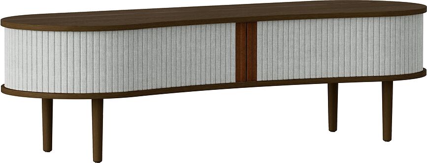 Audacious Schrank 140 cm hellgrau auf dunklen Eichenbeinen