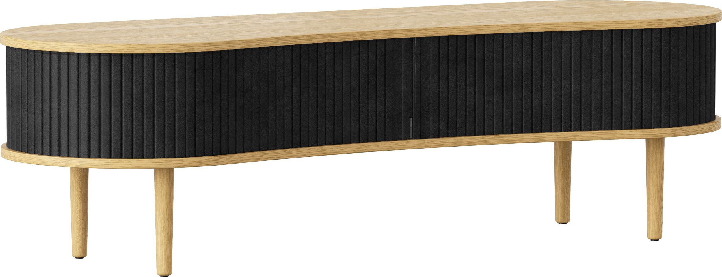 Audacious Schrank 140 cm Kohlefarben auf Eichenbeinen