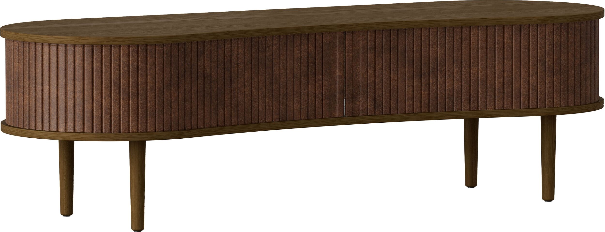Audacious Schrank 140 cm nussbraun auf dunklen Eichenbeinen
