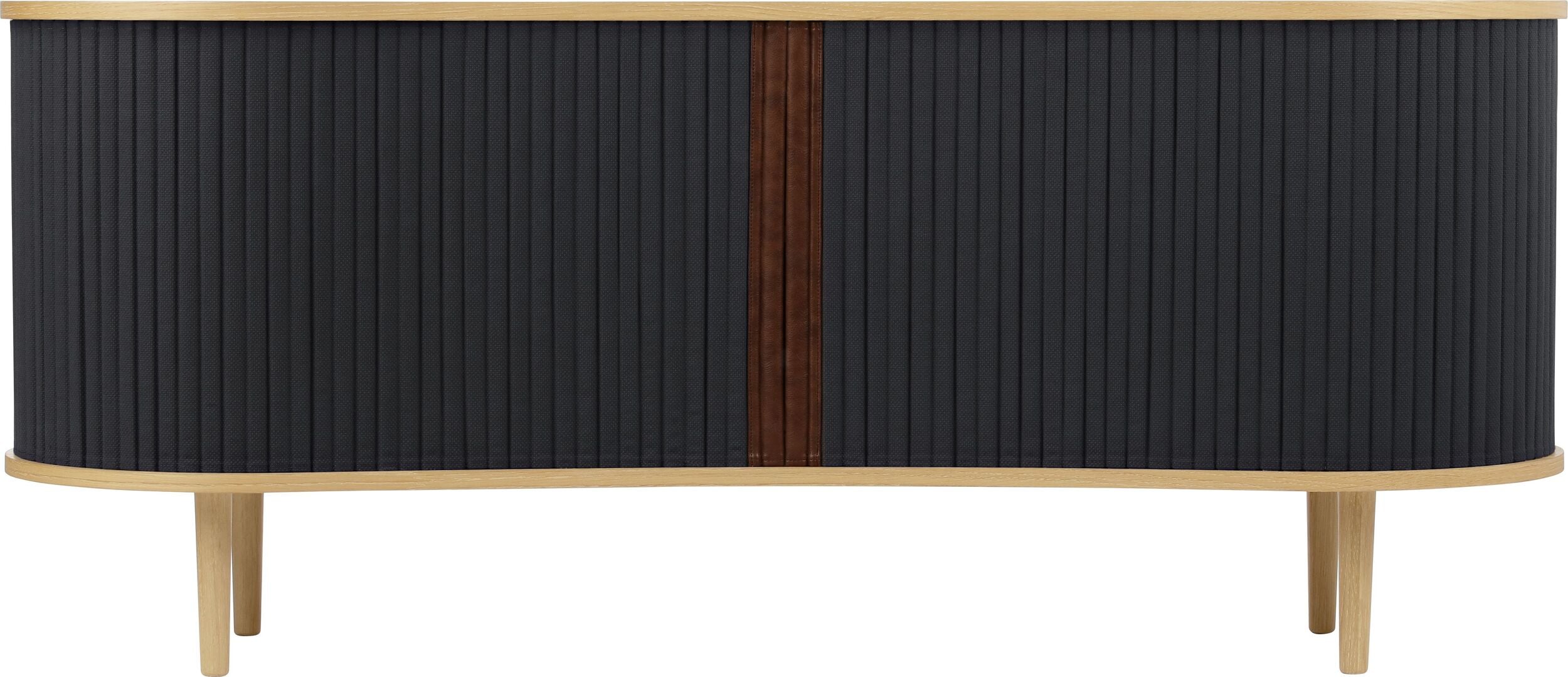 Audacious Schrank 160 cm dunkelgrau auf Eichenbeinen