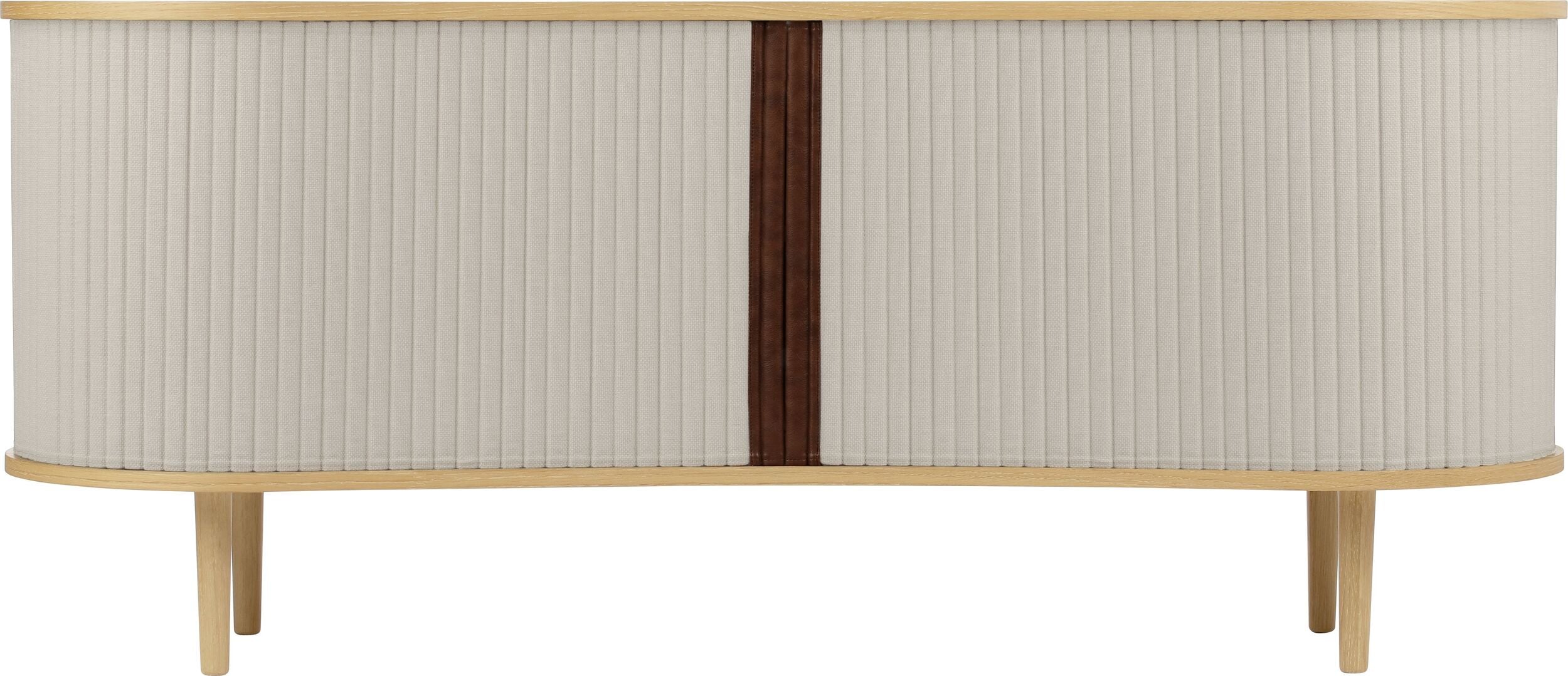 Audacious Schrank 160 cm hell sandfarbig auf Eichenbeinen
