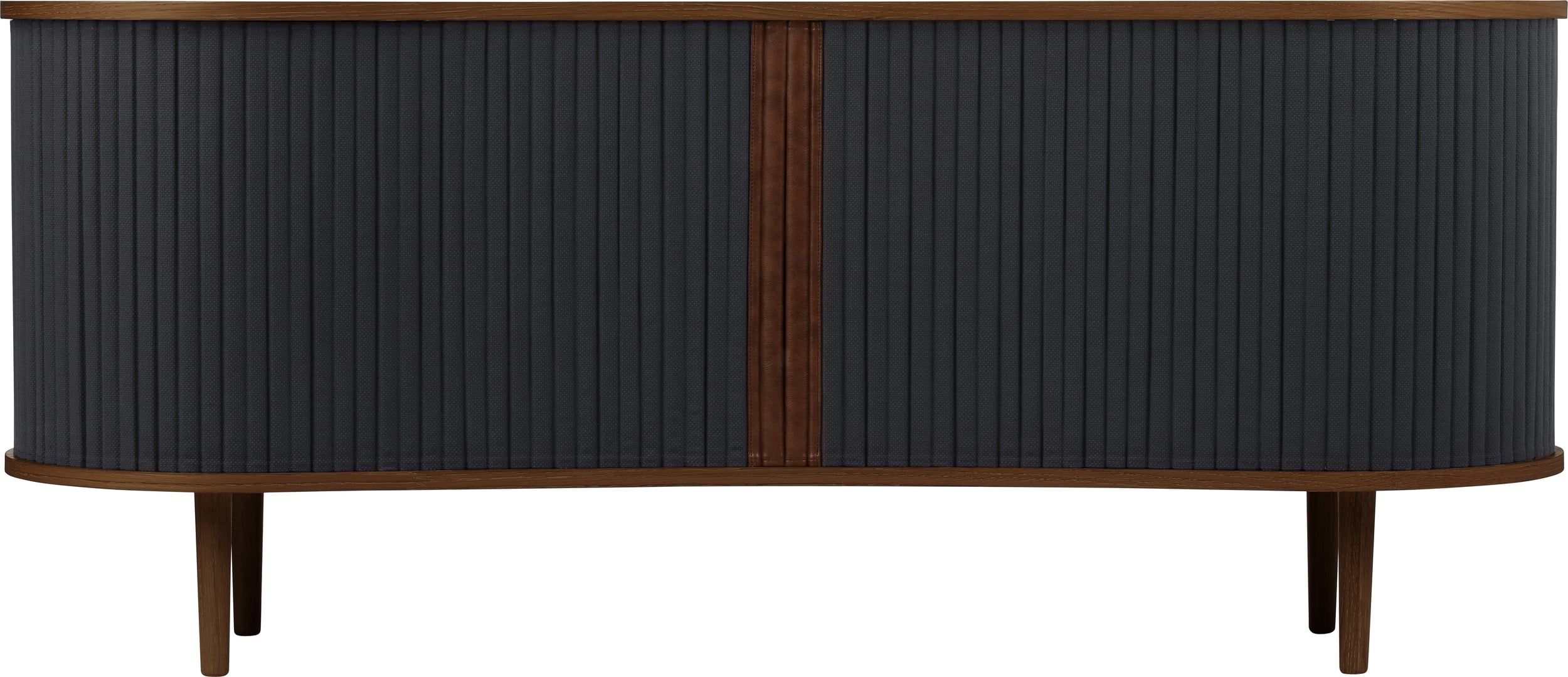 Audacious Sideboard 160 cm, dunkelgrau auf dunklen Eichenholzbeinen