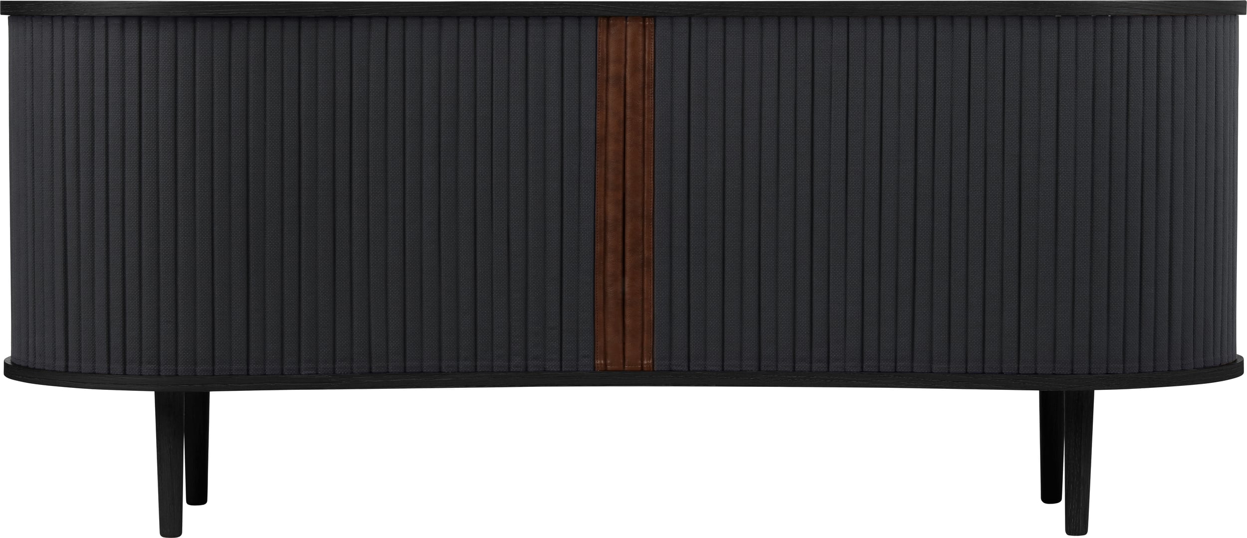 Audacious Sideboard 160 cm, dunkelgrau auf schwarzen Eichenbeinen