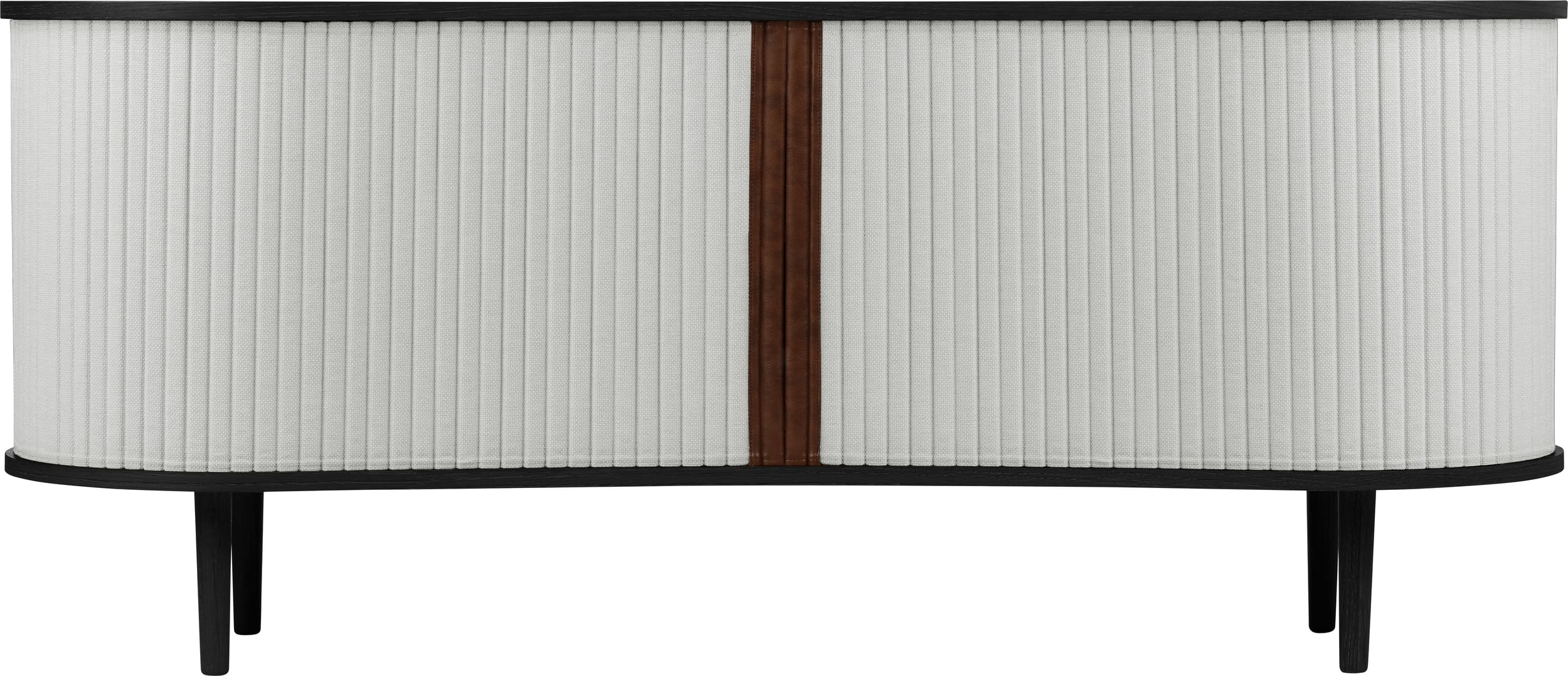Audacious Sideboard 160 cm, hellgrau auf schwarzen Eichenbeinen