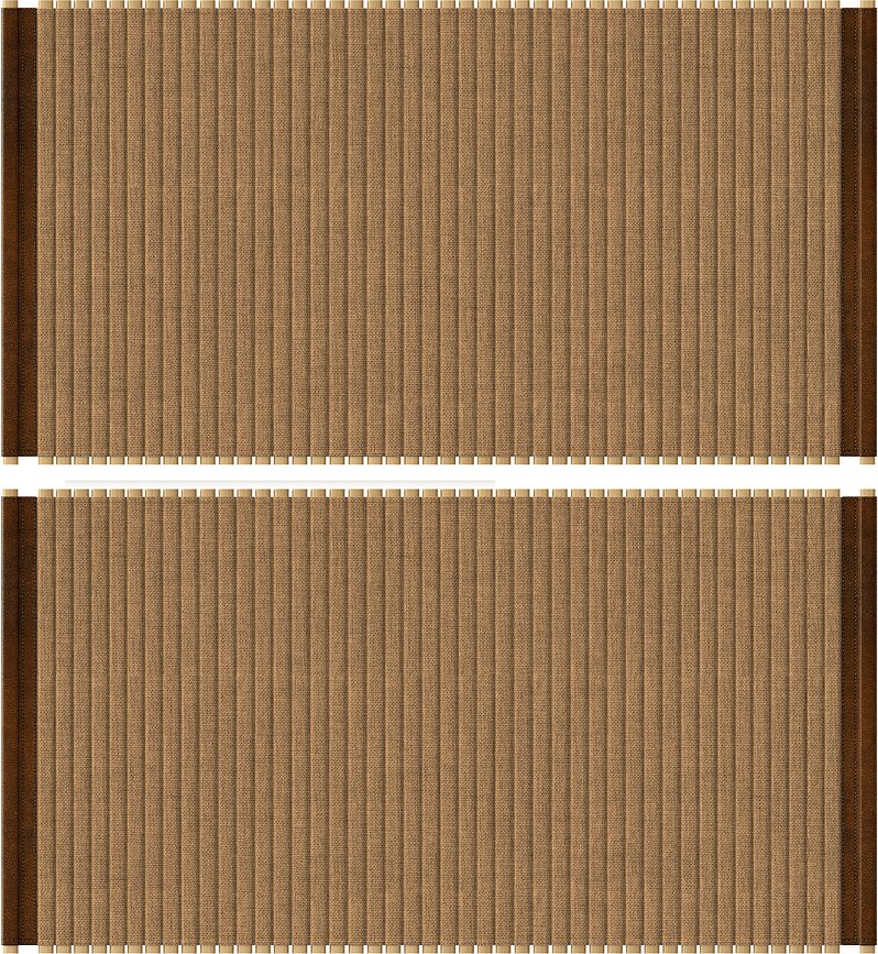 Audacious tambourdeur voor kast 91 x 46 cm, lichtbruin
