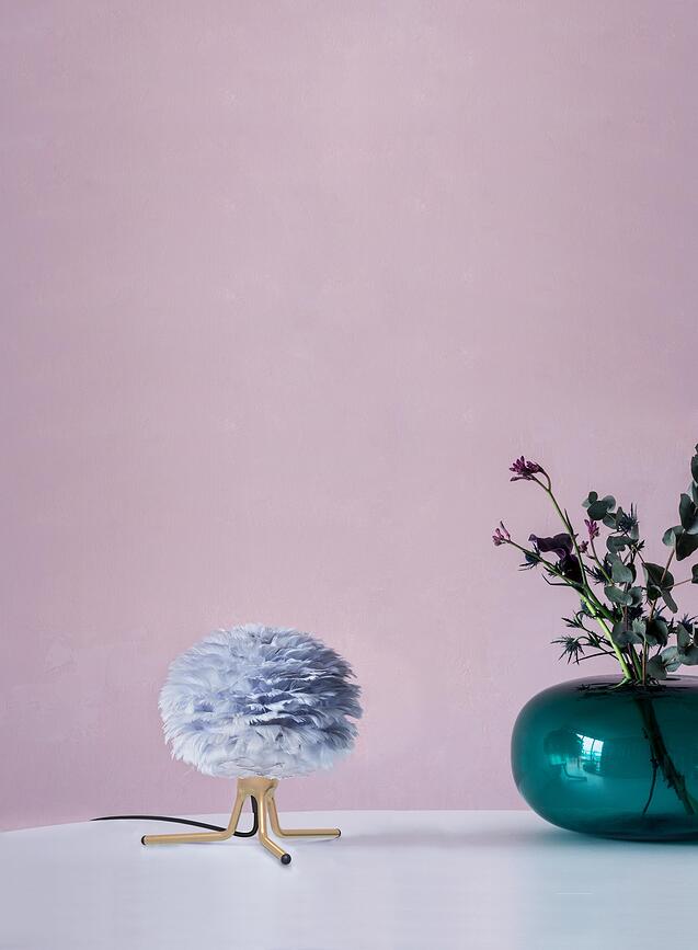 Base para Lámpara de Mesa Tripod, de acero cepillado