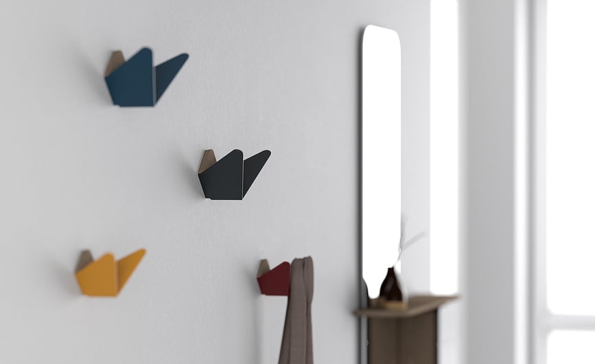 Butterflies Κρεμάστρα Μεσαία, πράσινη