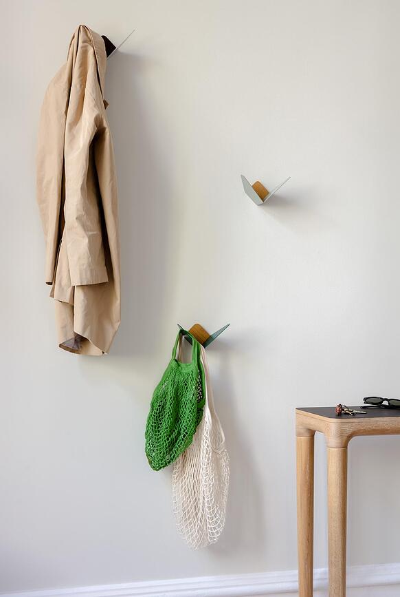 Butterflies Mini Obešalnik, bel