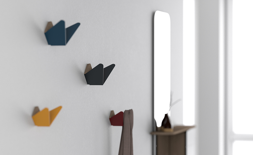 Butterflies Porte-Manteau medium, vert