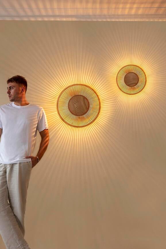 Clava Up Zidna Svjetiljka 49 cm tamni hrast