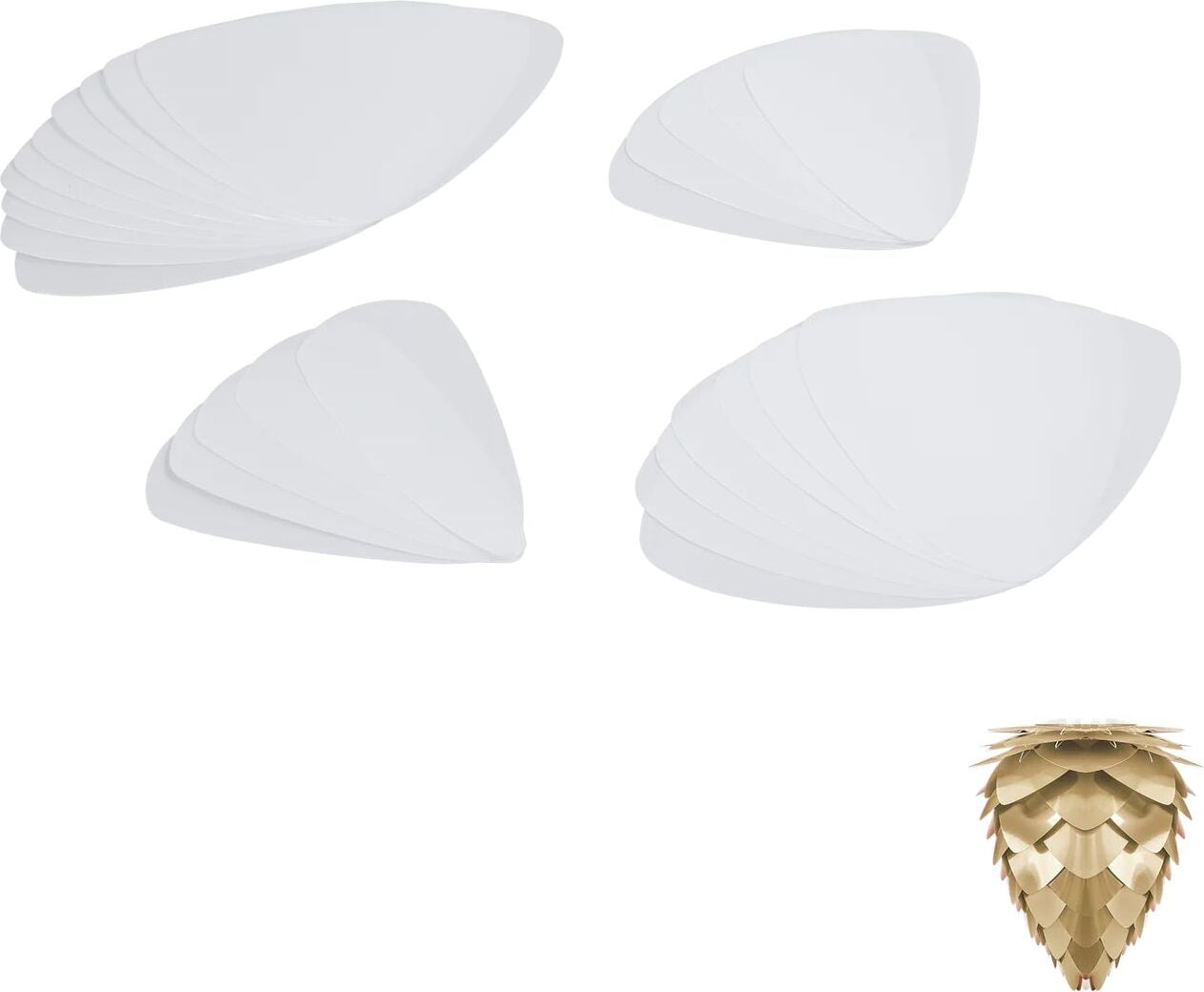 Conia Ersatzblätter für Lampe gebürstetes Messing