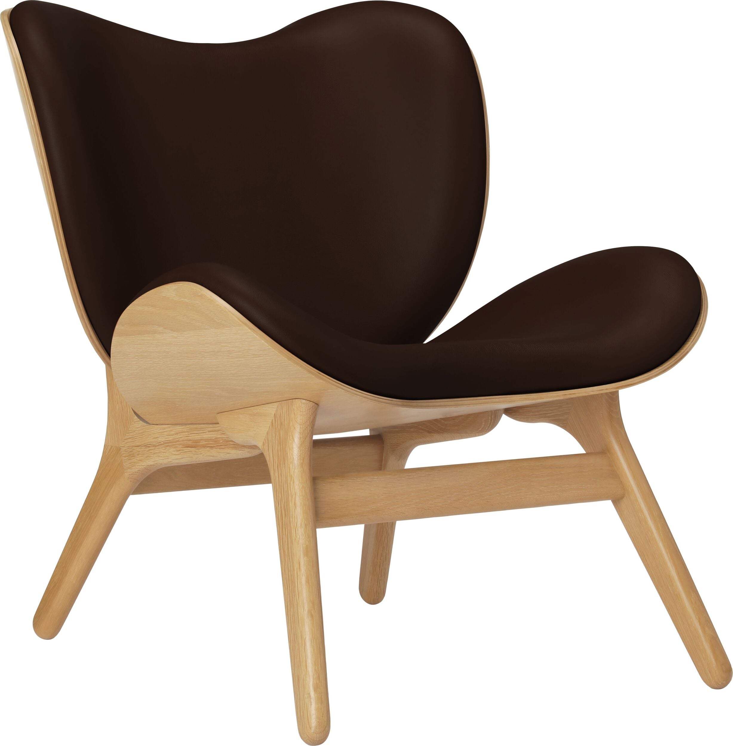 Conversation Piece Hope Sessel braun aus Leder auf Eichenbeinen