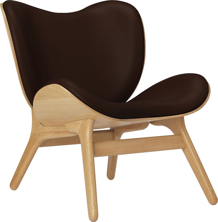 Conversation Piece Hope Sessel braun aus Leder auf Eichenbeinen